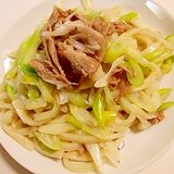 ちゃちゃっと、ネギ豚 焼きうどん